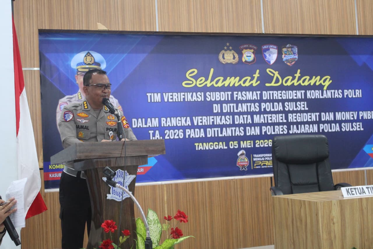 KEGIATAN VERIFIKASI SUBDIT FASMAT DITREGIDENT KORLANTAS POLRI DI DITLANTAS POLDA SULSEL, Tgl 5 MEI 2026