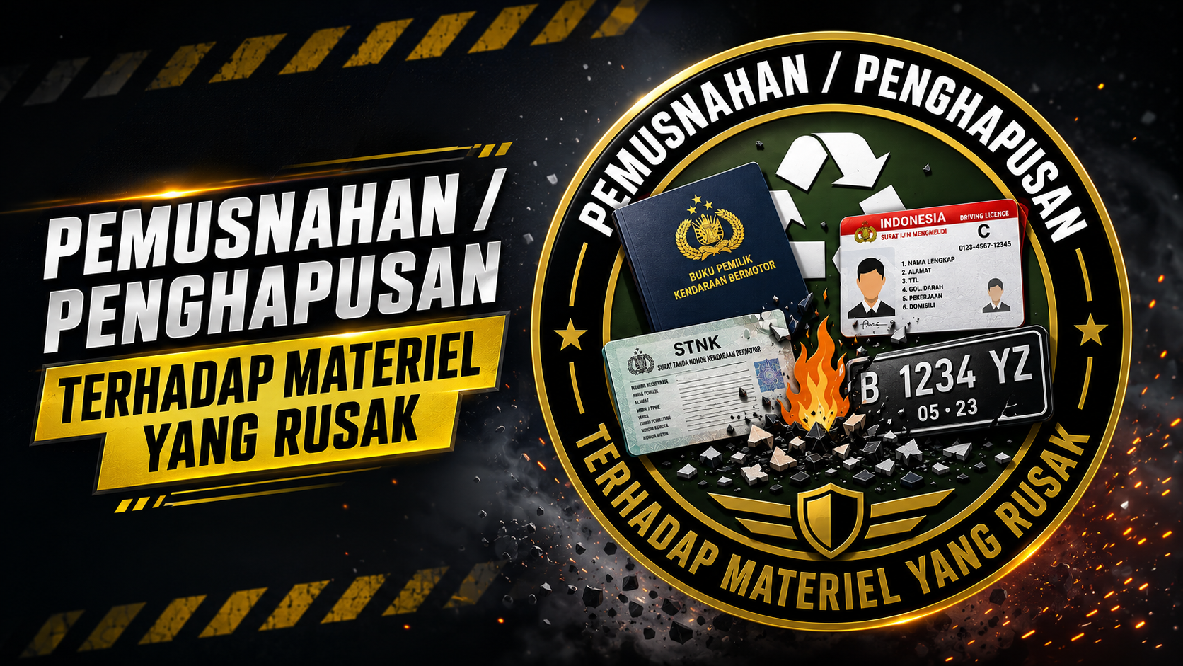 Pemusnahan /Penghapusan Terhadap Matreg Yang Rusak