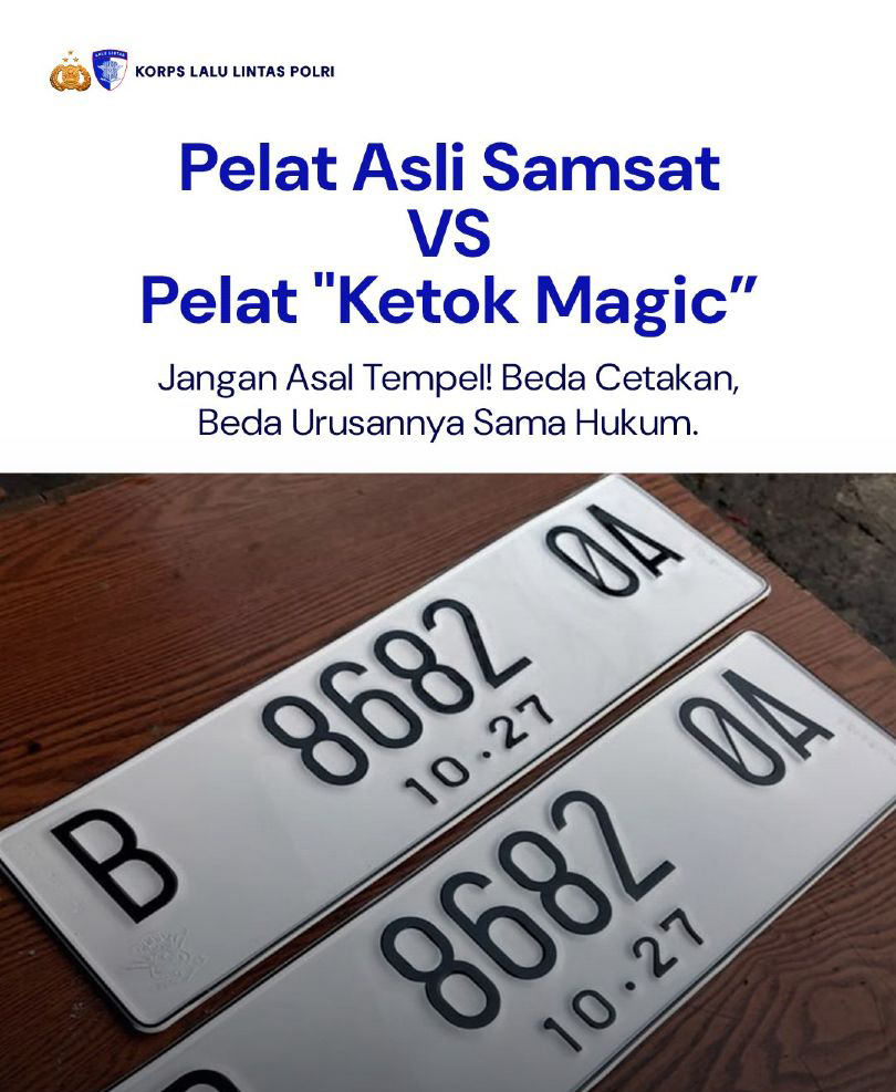 Pelat Asli Samsat VS Pelat "Kerok Magic"